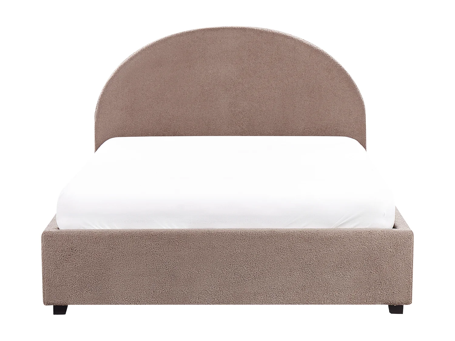 Letto contenitore Bouclé VAUCLUSE 140 x 200 cm Tortora