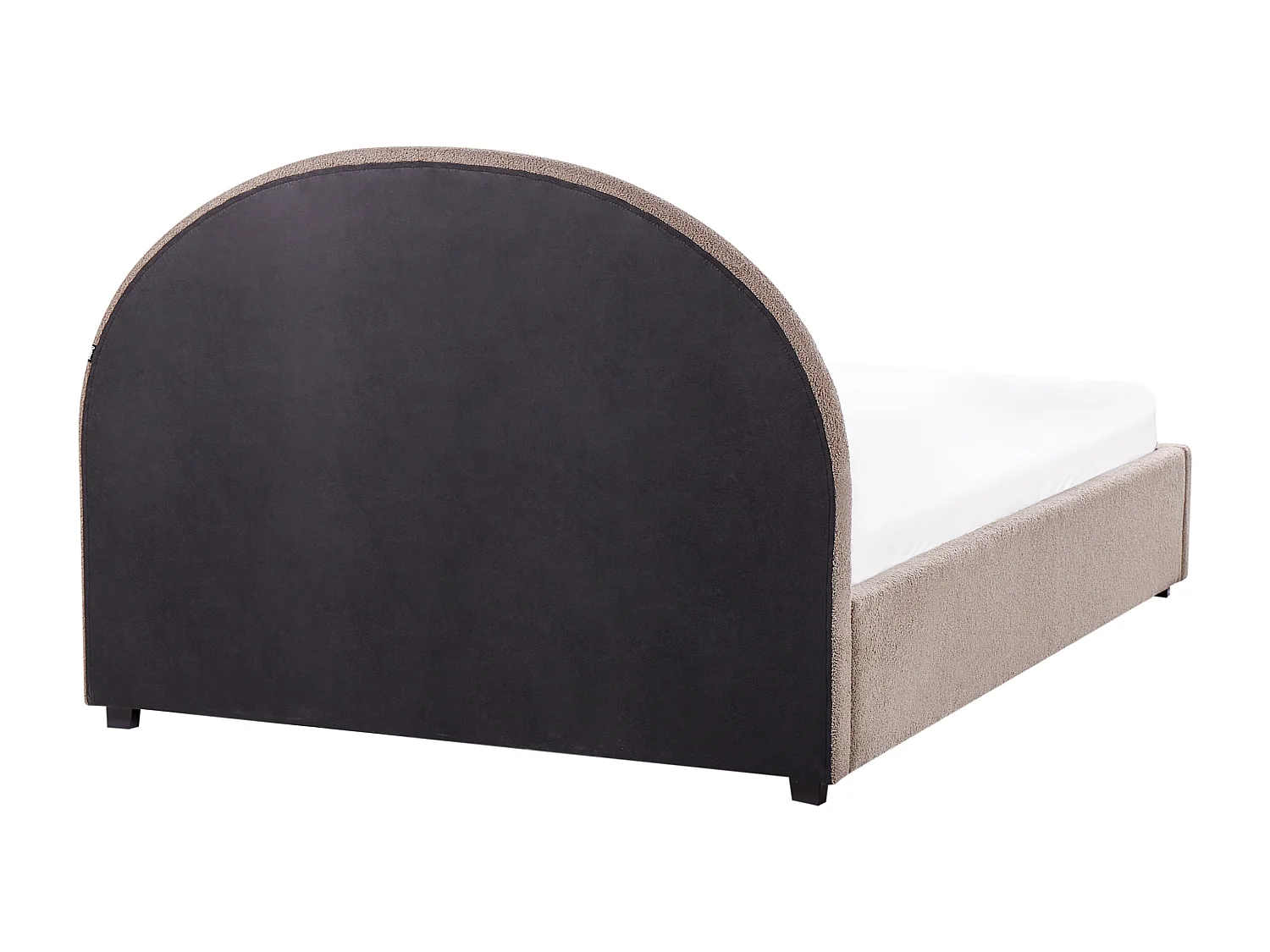 Letto contenitore Bouclé VAUCLUSE 140 x 200 cm Tortora