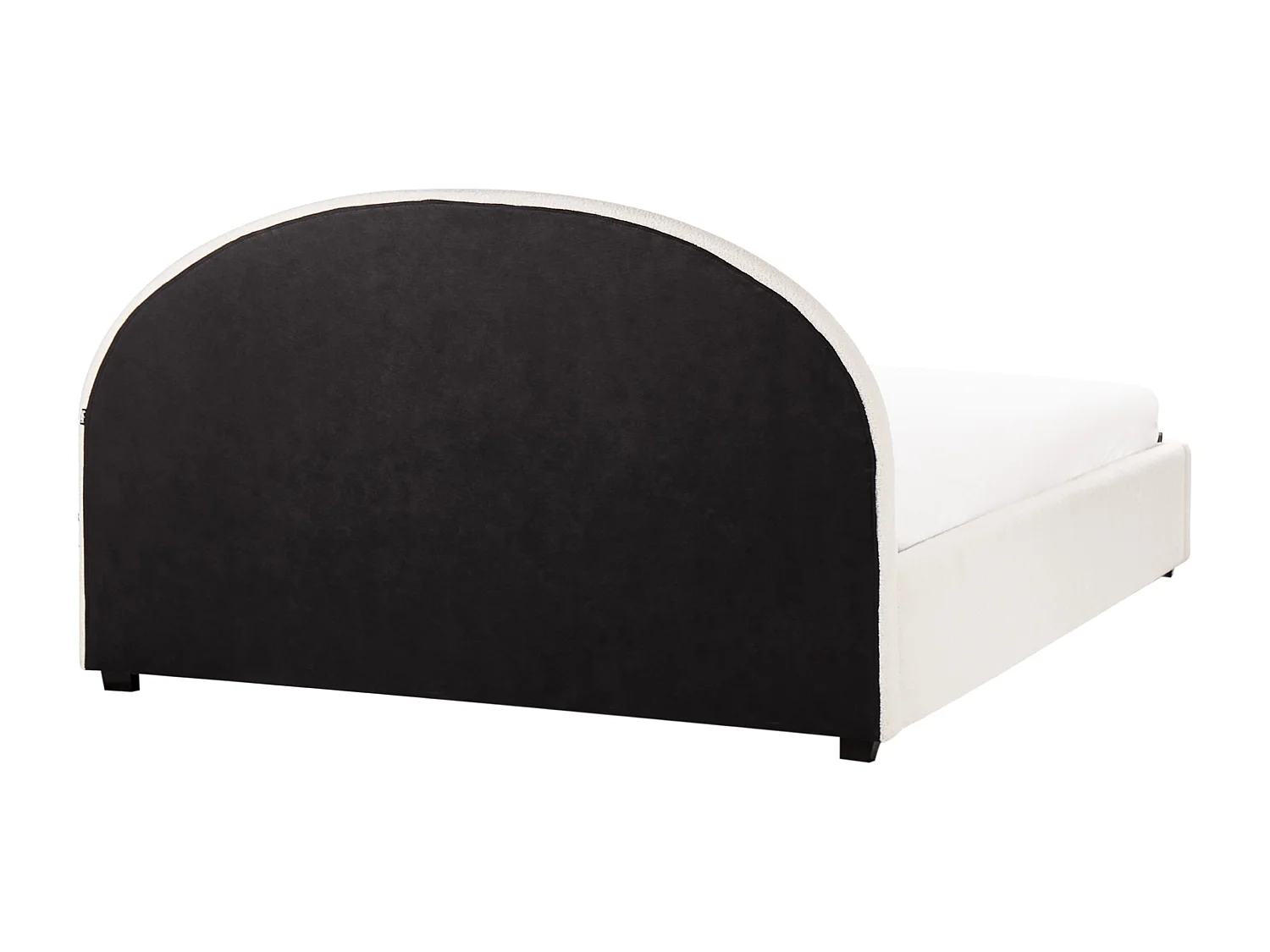 Letto con ottomano Bouclé VAUCLUSE 180 x 200 cm Bianco sporco