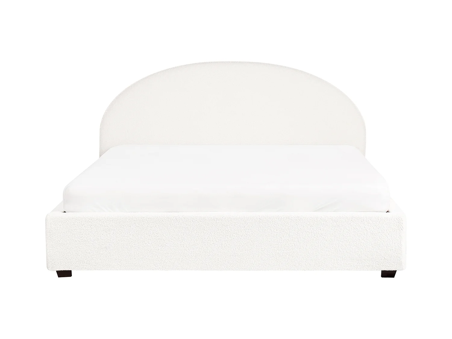 Lit ottoman Bouclé VAUCLUSE 180 x 200 cm Blanc cassé