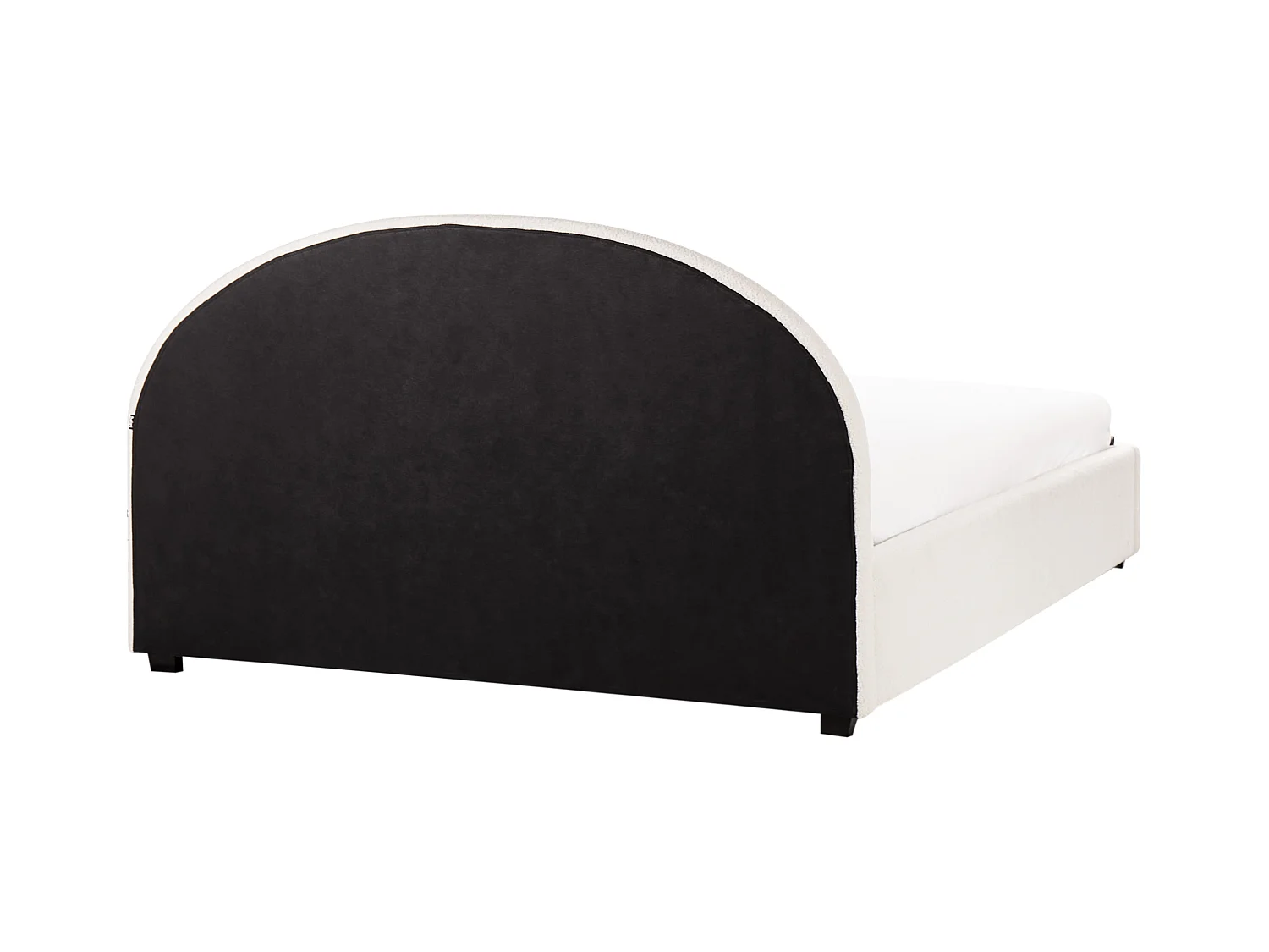 Lit ottoman Bouclé VAUCLUSE 180 x 200 cm Blanc cassé