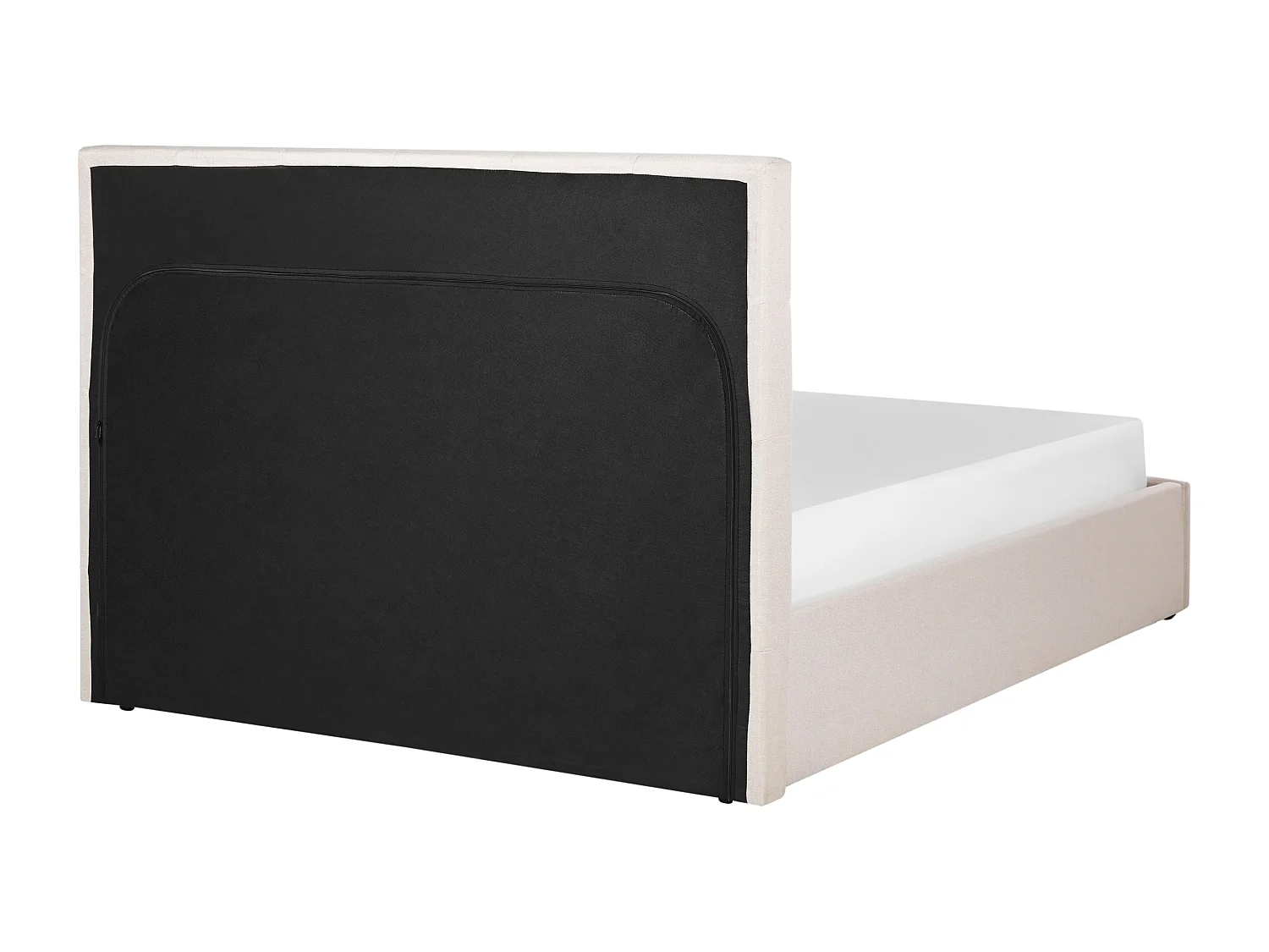 Lit ottoman Tissu LORIENT 140 x 200 cm Beige
