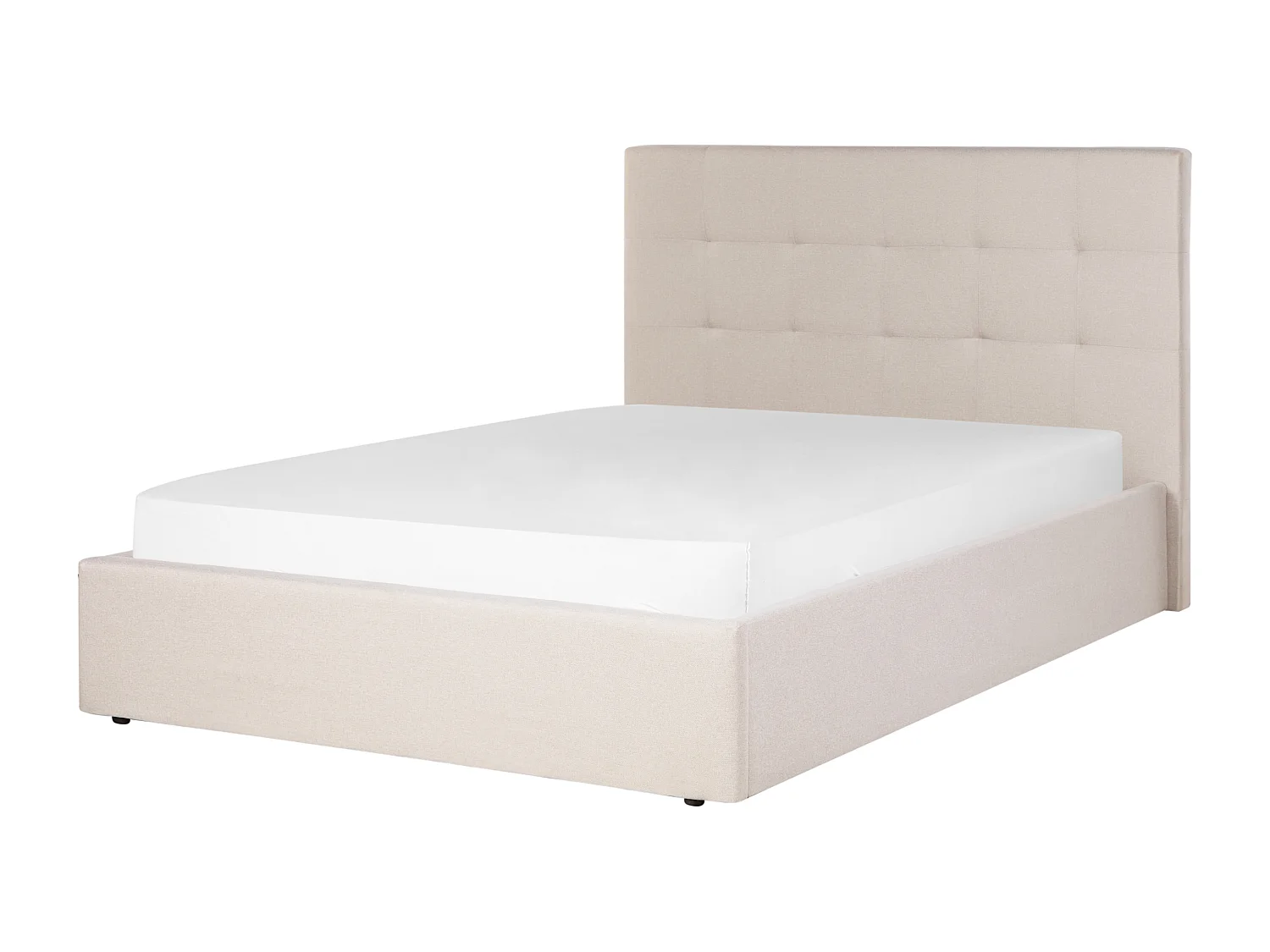 Bed met opbergruimte Stof LORIENT 140 x 200 cm Beige