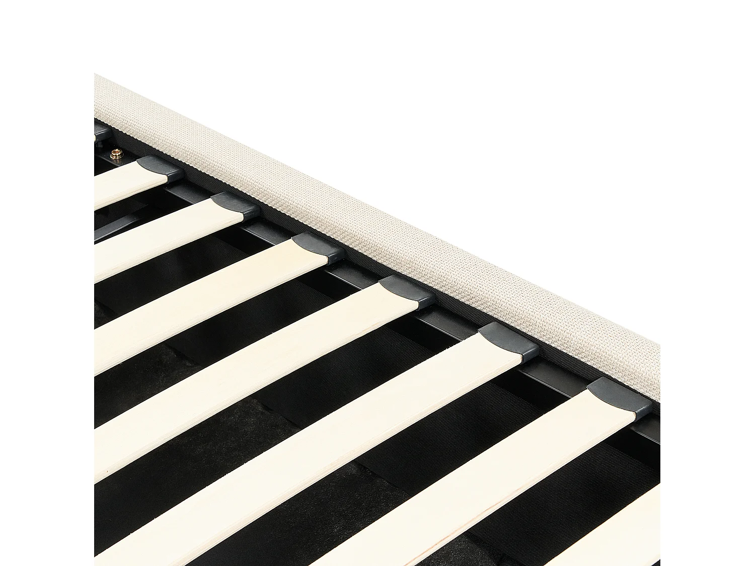 Bed met opbergruimte Stof VAUCLUSE 160 x 200 cm Zandbeige