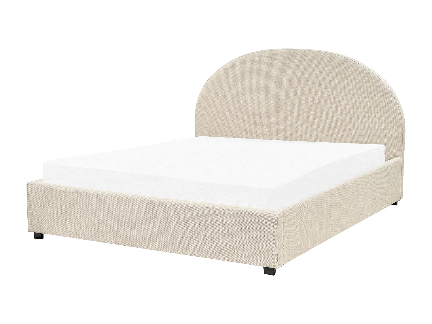 Lit ottoman Tissu VAUCLUSE 160 x 200 cm Beige sable