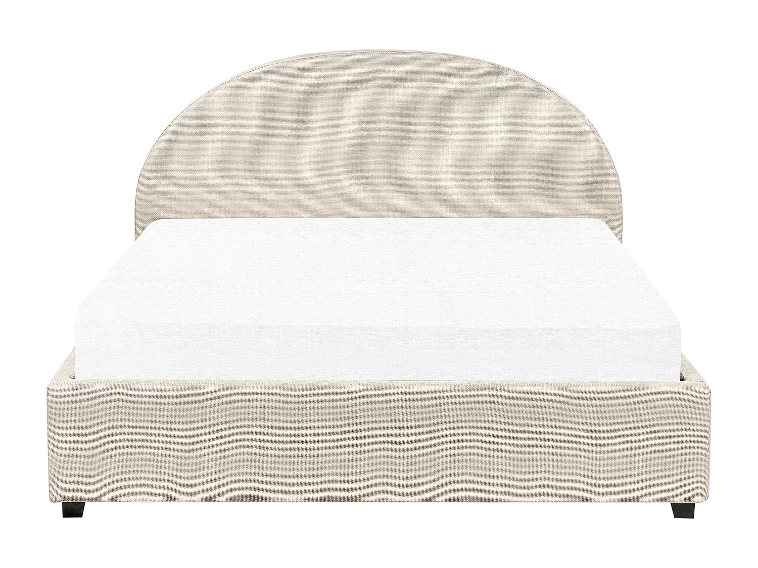 Cama baú Tecido VAUCLUSE 160 x 200 cm Cor de areia