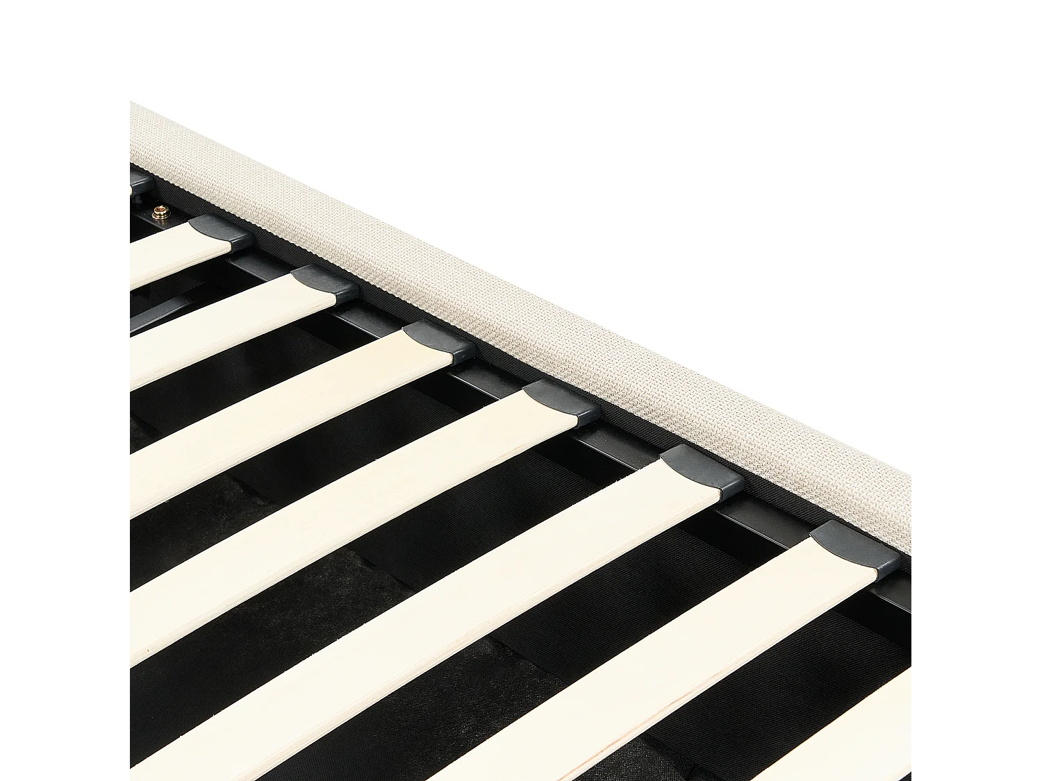 Cama baú Tecido VAUCLUSE 160 x 200 cm Cor de areia