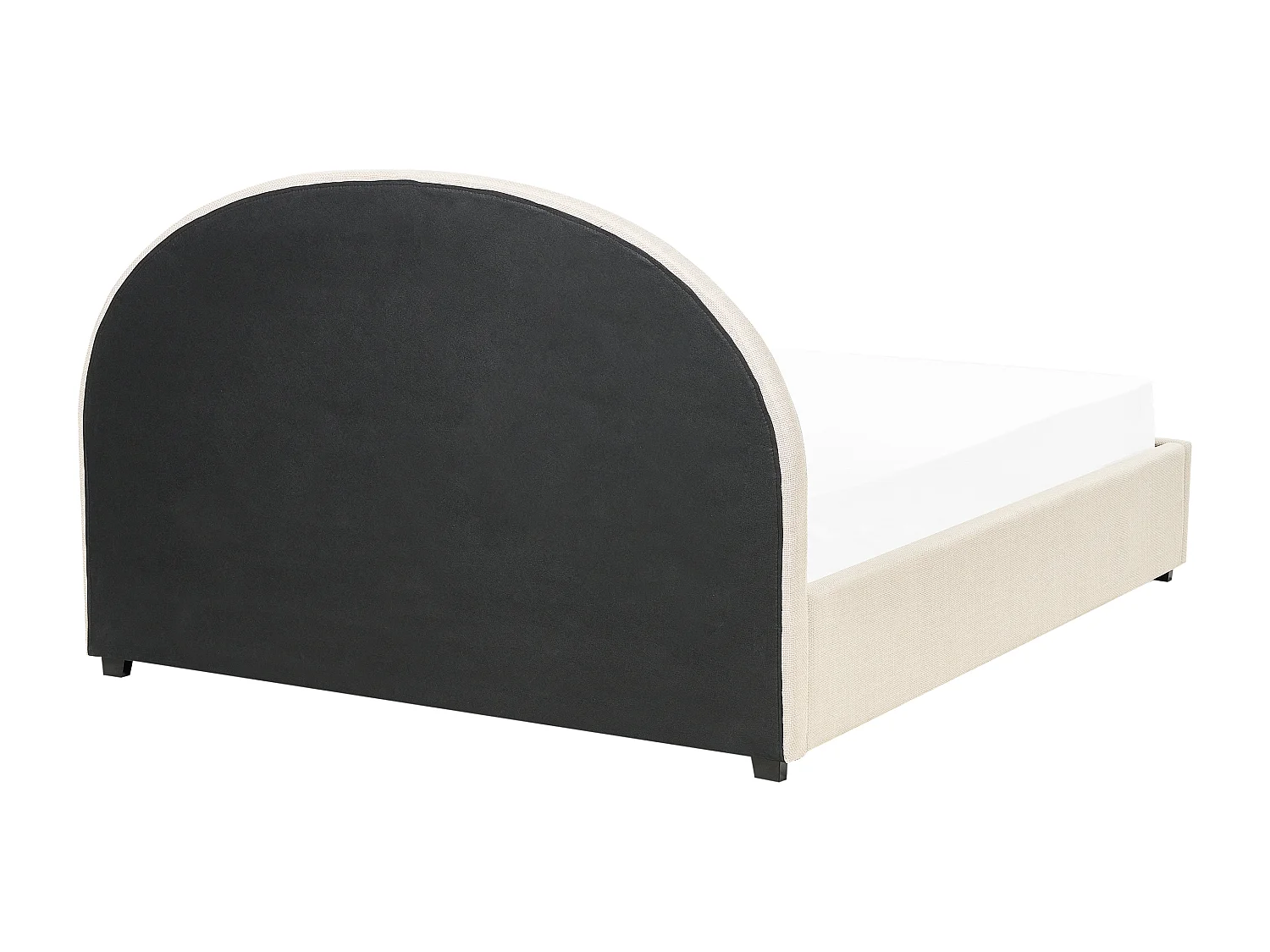 Lit ottoman Tissu VAUCLUSE 160 x 200 cm Beige sable
