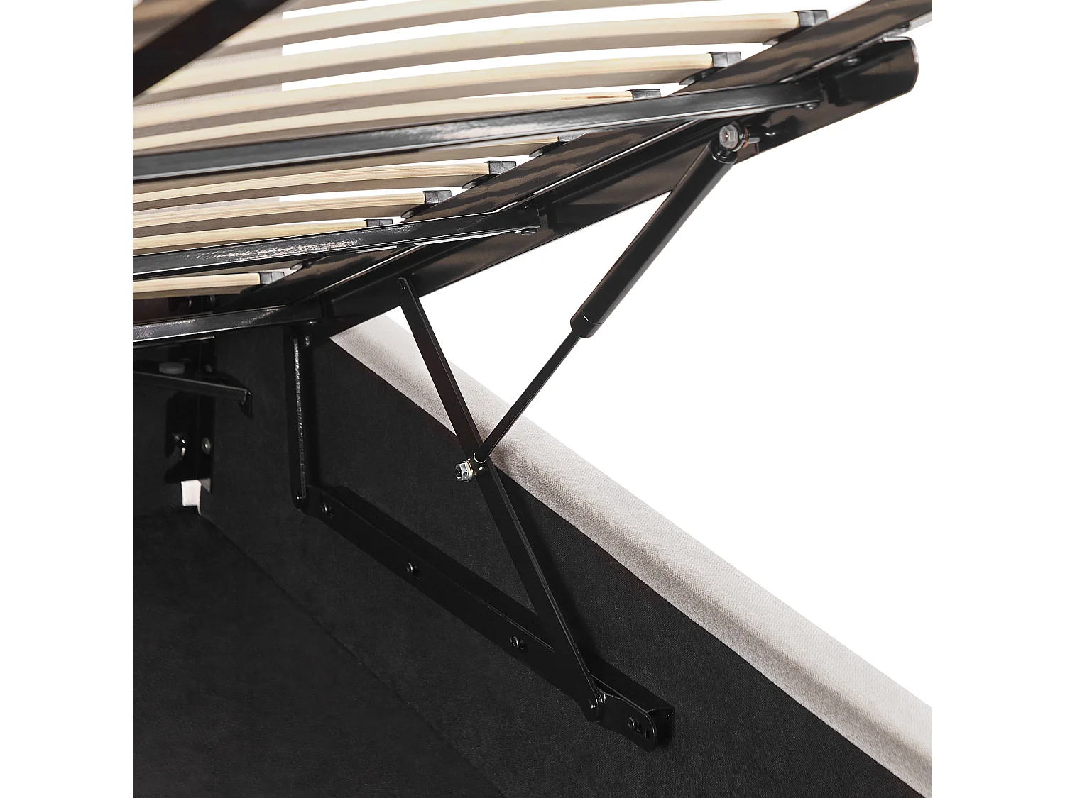 Lit ottoman Tissu LORIENT 160 x 200 cm Beige