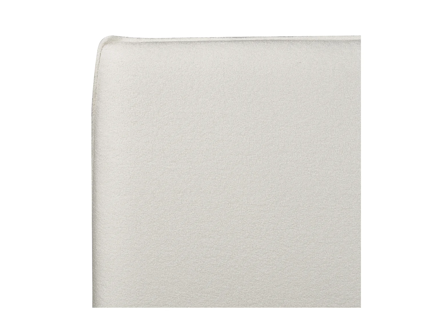 Lit ottoman Bouclé LAVAUR 180 x 200 cm Blanc cassé
