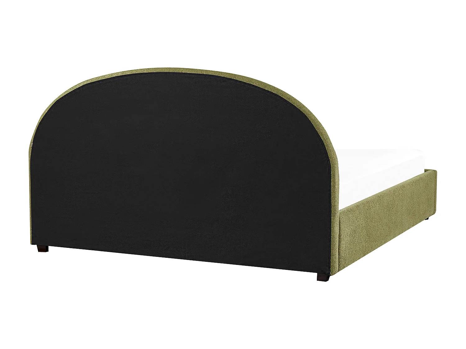 Bed met opbergruimte Bouclé VAUCLUSE 180 x 200 cm Olijfgroen