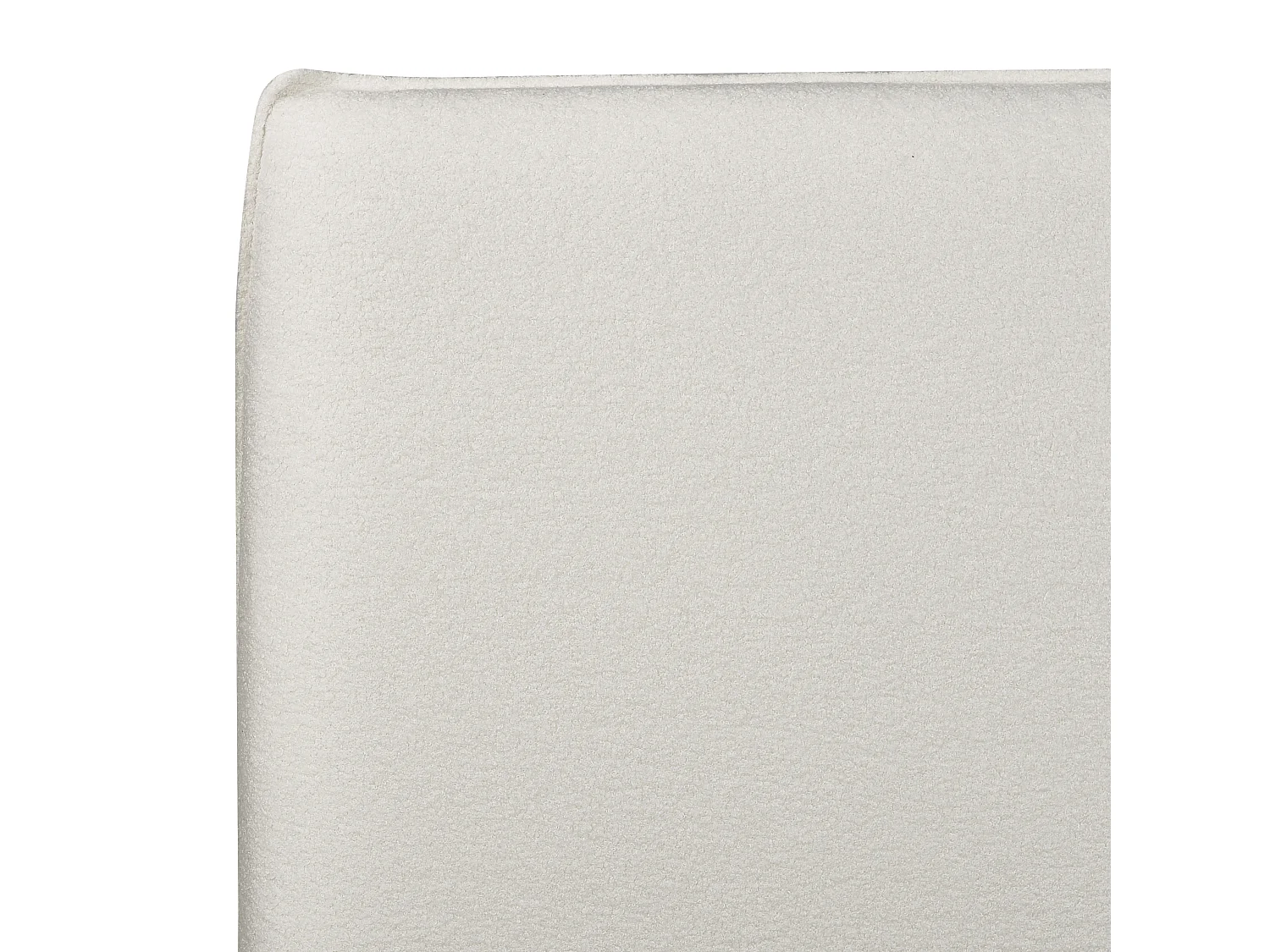 Lit ottoman Bouclé LAVAUR 160 x 200 cm Blanc cassé