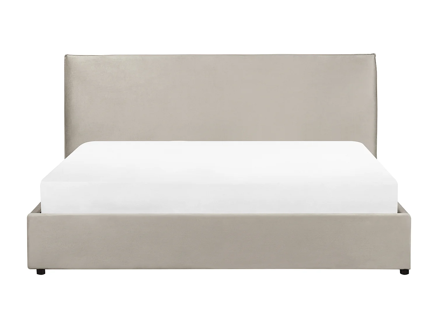 Lit ottoman Velours LAVAUR 180 x 200 cm Taupe