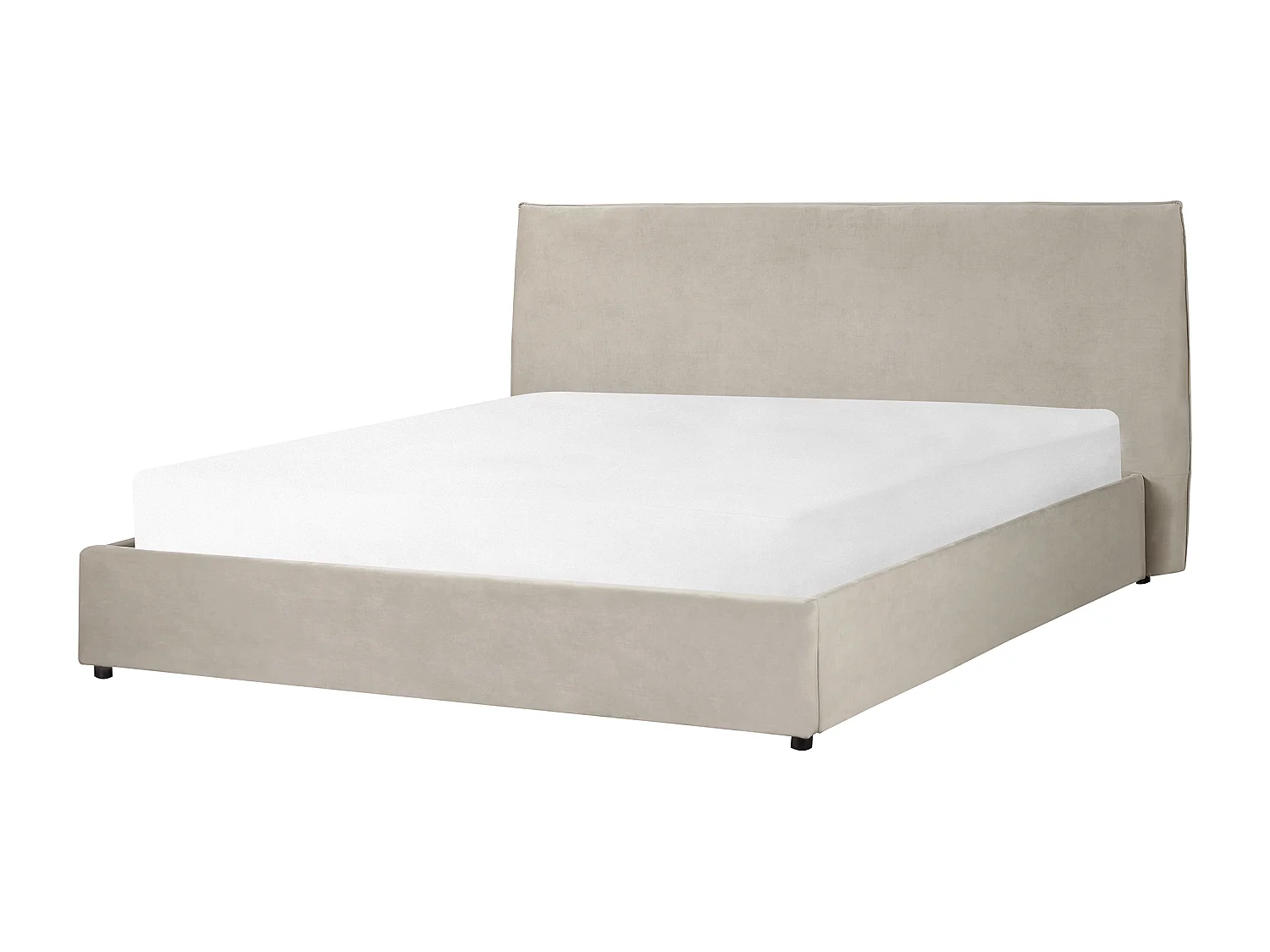 Lit ottoman Velours LAVAUR 180 x 200 cm Taupe