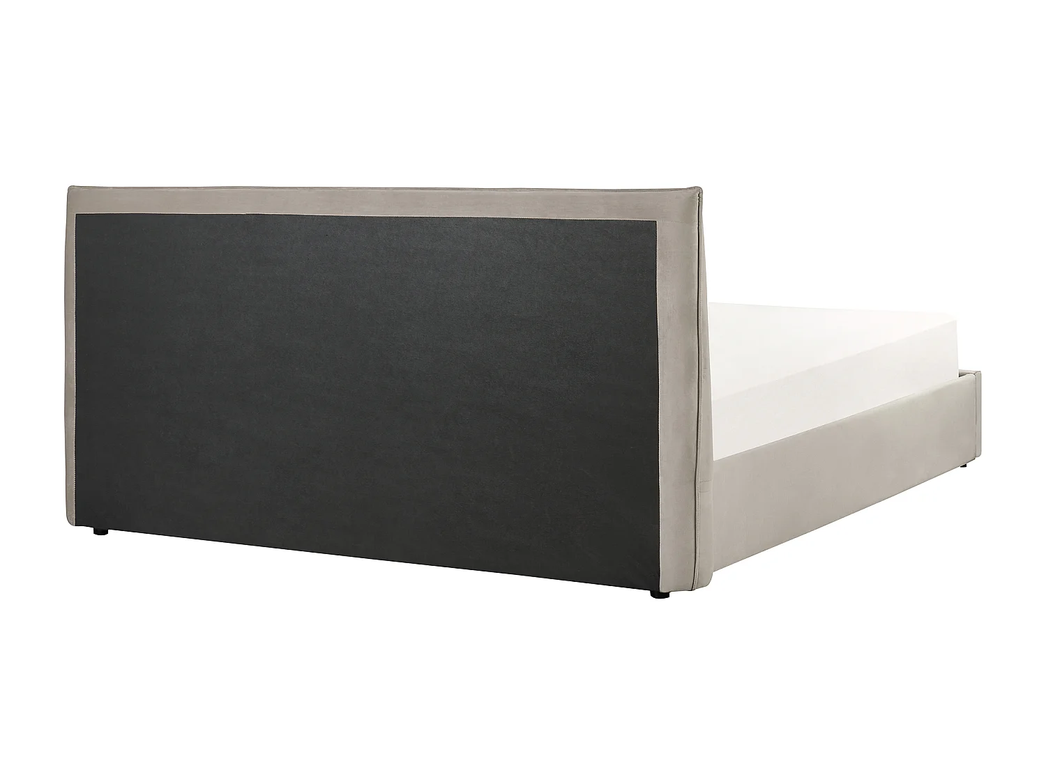 Lit ottoman Velours LAVAUR 180 x 200 cm Taupe