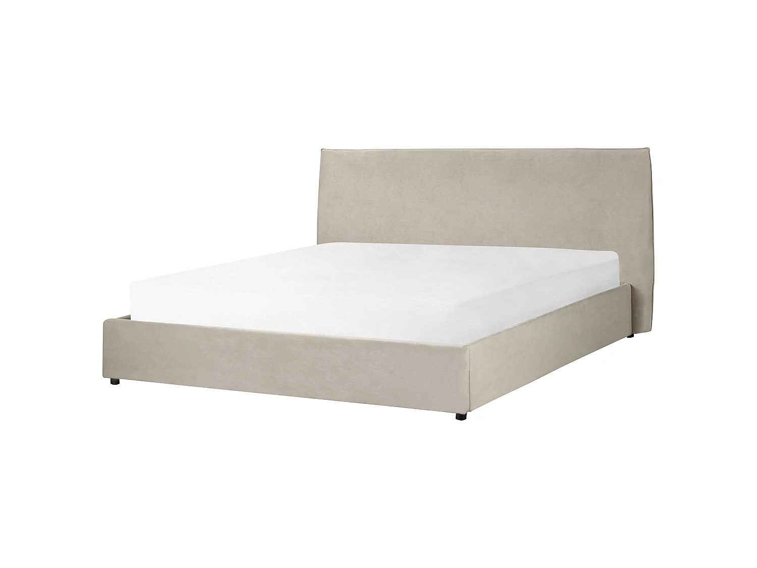 Lit ottoman Velours LAVAUR 180 x 200 cm Taupe