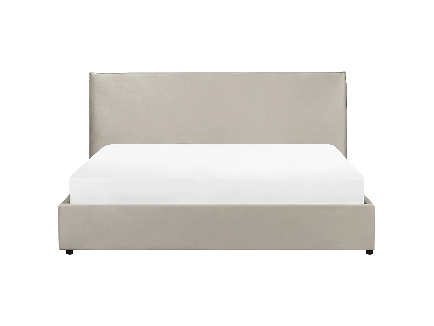 Lit ottoman Velours LAVAUR 180 x 200 cm Taupe