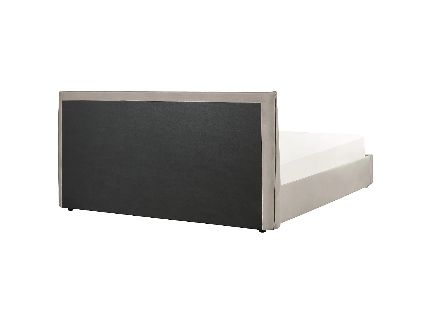 Lit ottoman Velours LAVAUR 180 x 200 cm Taupe