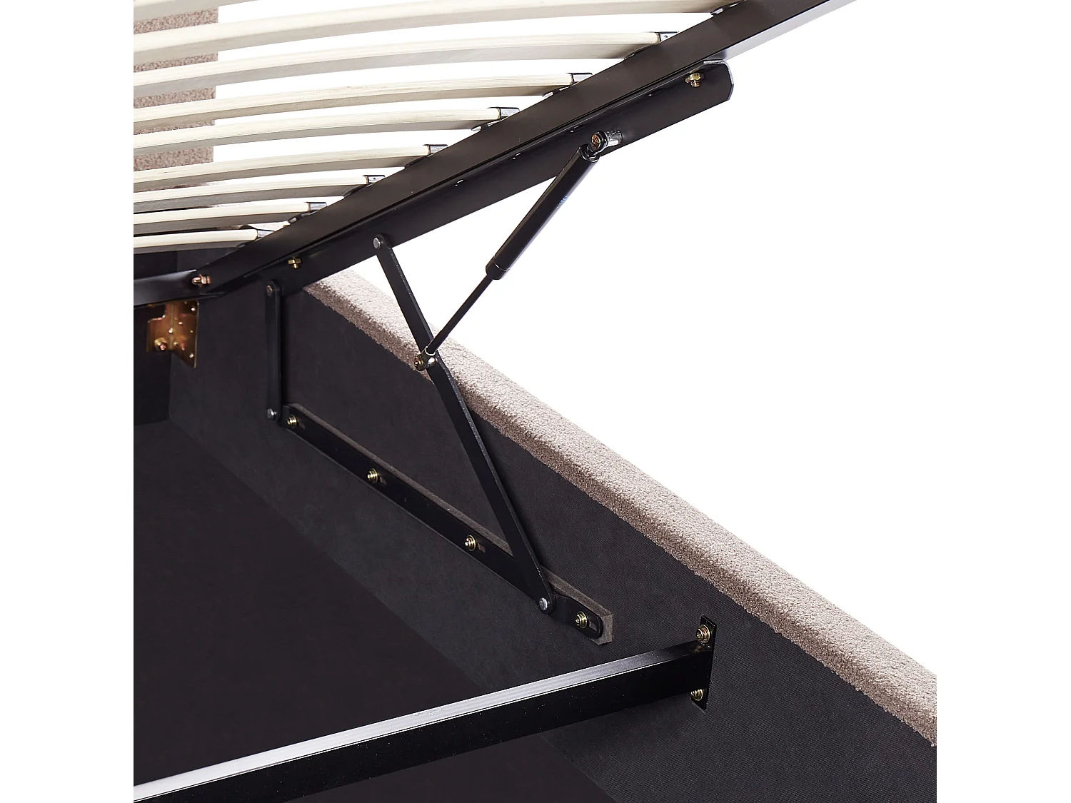 Lit ottoman Bouclé VAUCLUSE 180 x 200 cm Taupe