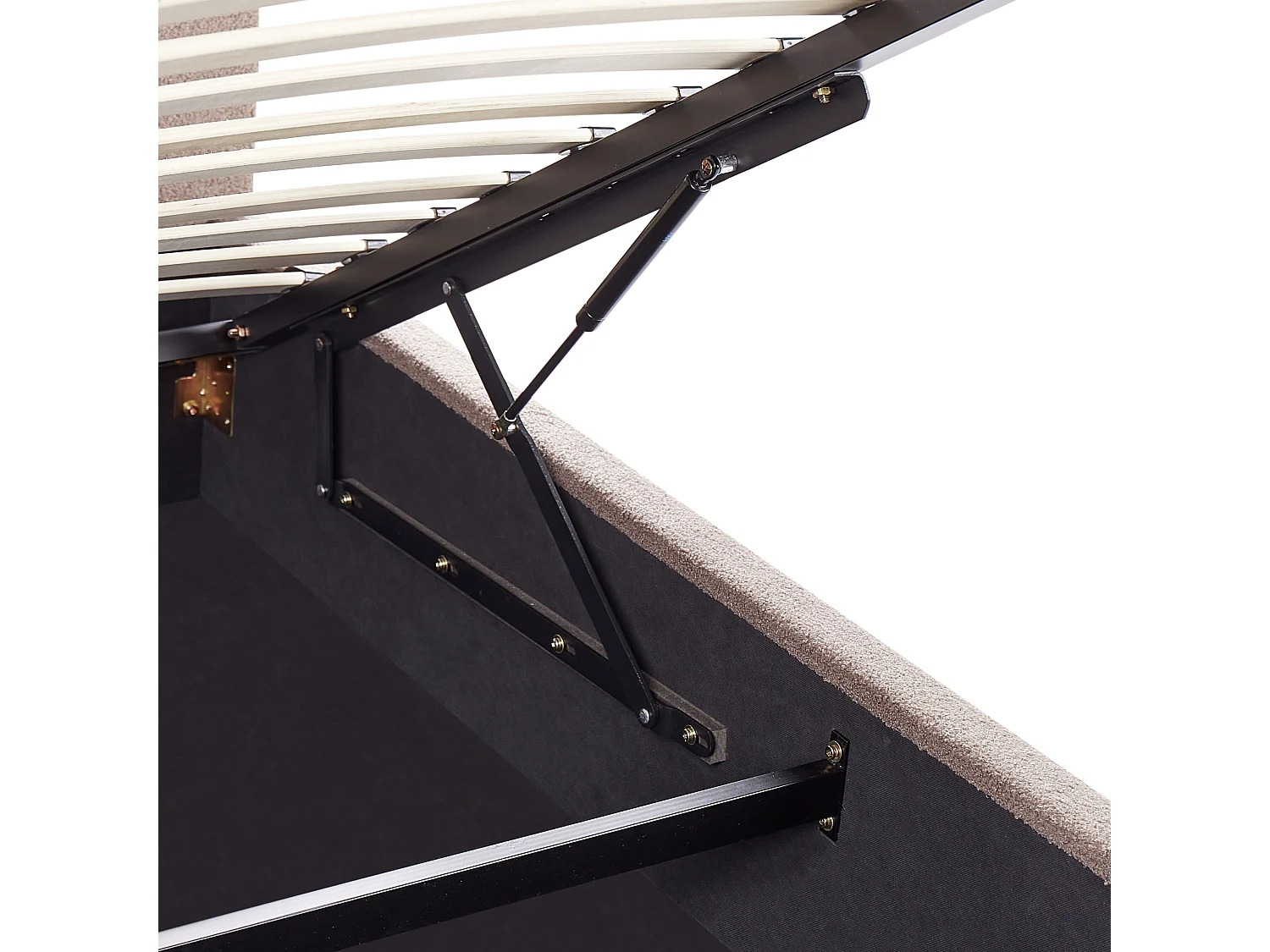 Lit ottoman Bouclé VAUCLUSE 180 x 200 cm Taupe