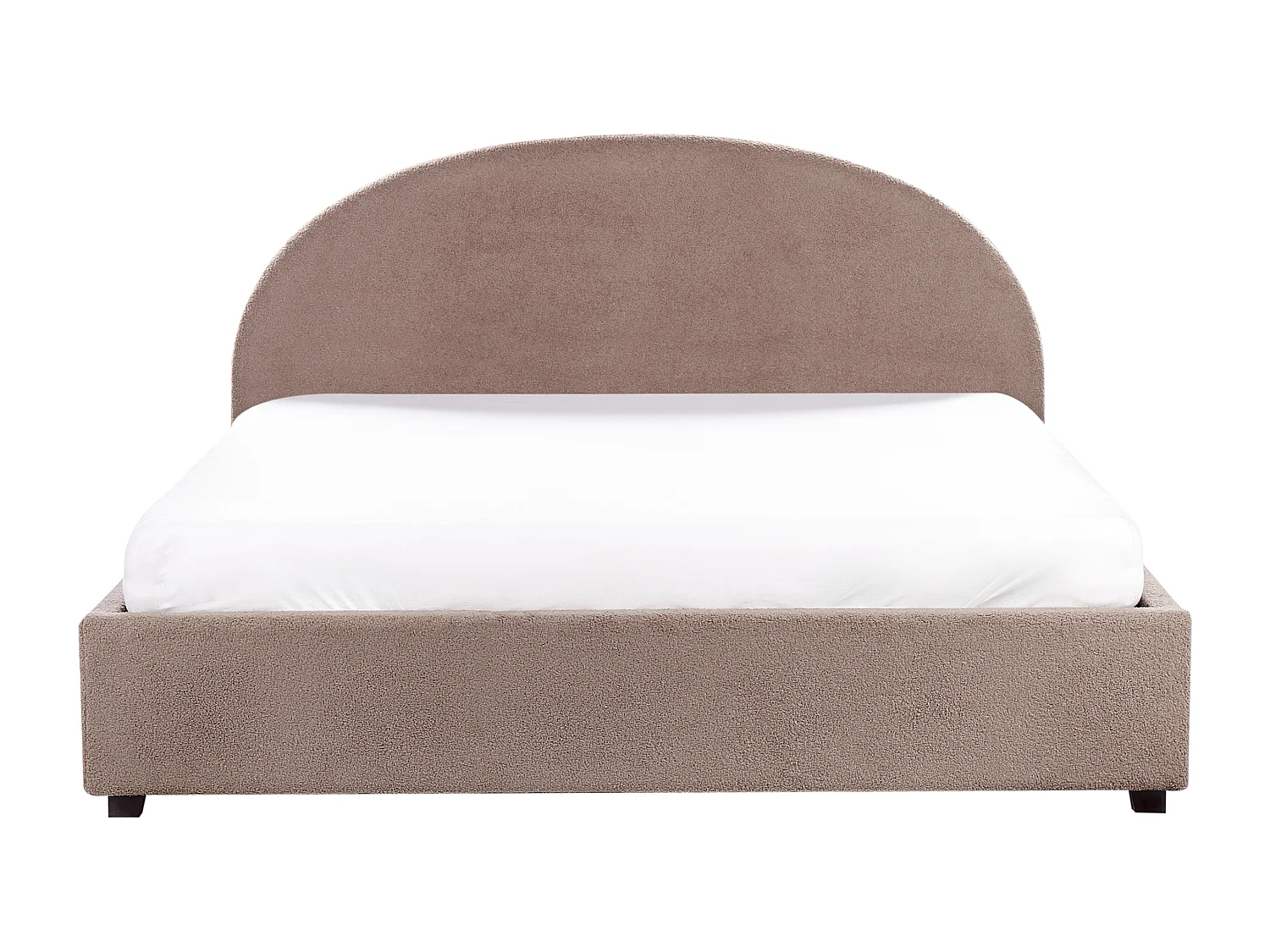 Letto contenitore Bouclé VAUCLUSE 180 x 200 cm Tortora