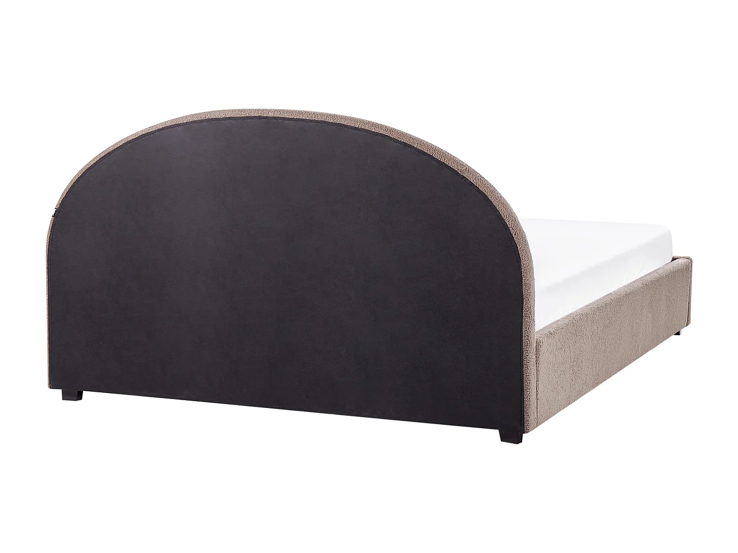 Letto contenitore Bouclé VAUCLUSE 180 x 200 cm Tortora
