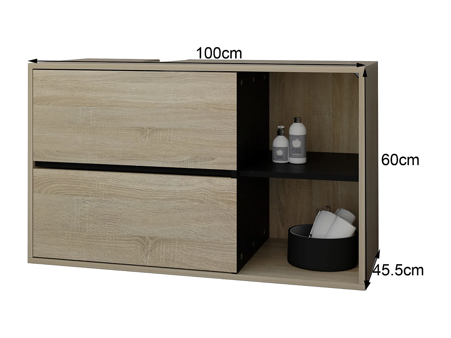 Set de meubles de salle de bains Armoire de salle de bains Table de toilette Arm