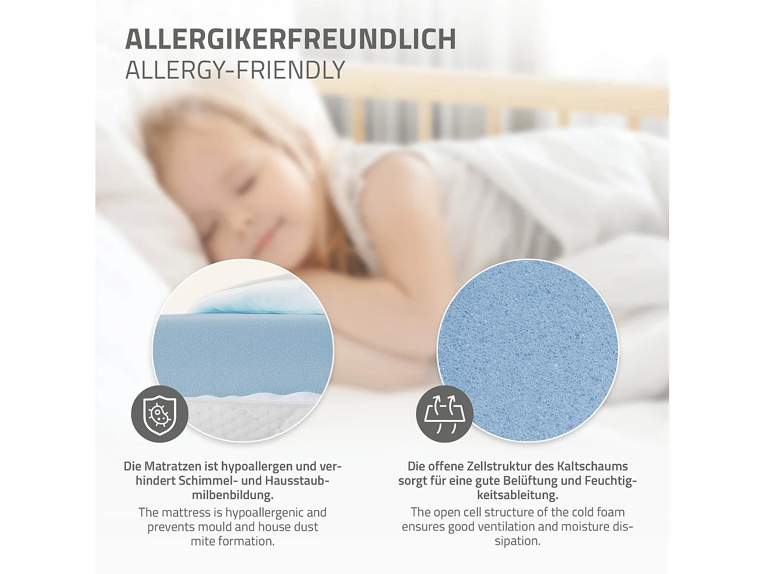 Lit d'enfant 70x140cm naturel simple cadre de lit avec matelas en bois de pin avec sommier à lattes protection contre chutes matériel de montage