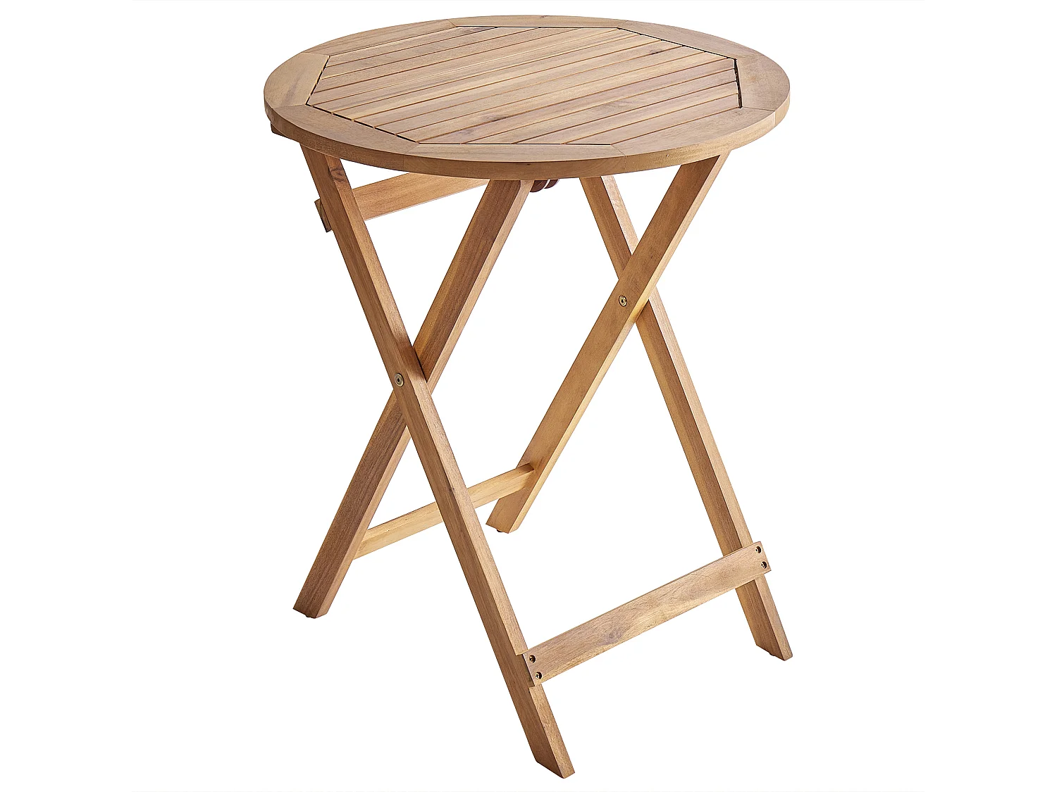 Table bistrot PROSSEDI 60 cm 60 cm Acacia Marron