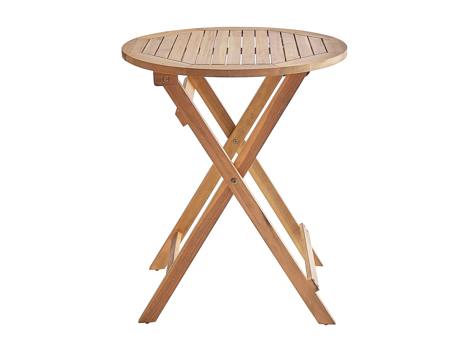 Table bistrot PROSSEDI 60 cm 60 cm Acacia Marron