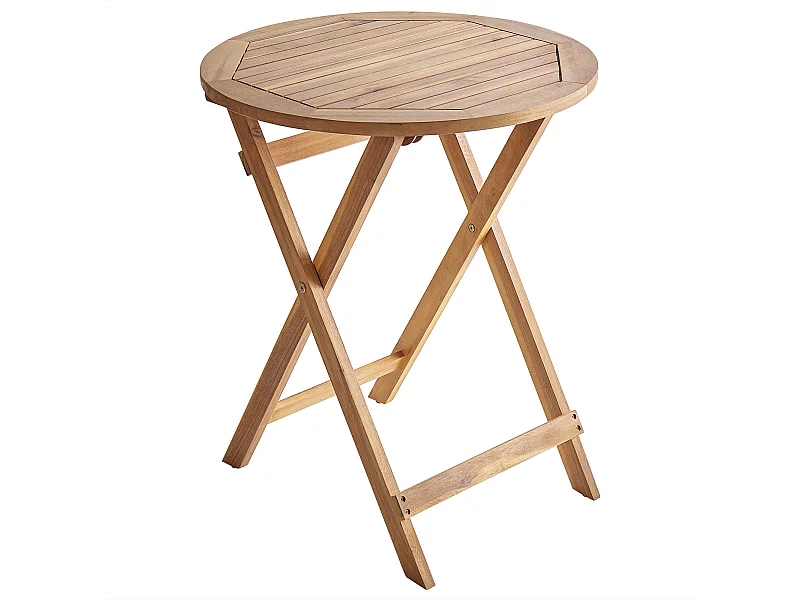 Mesa bistrô PROSSEDI 60 cm 60 cm Madeira de acácia Castanho