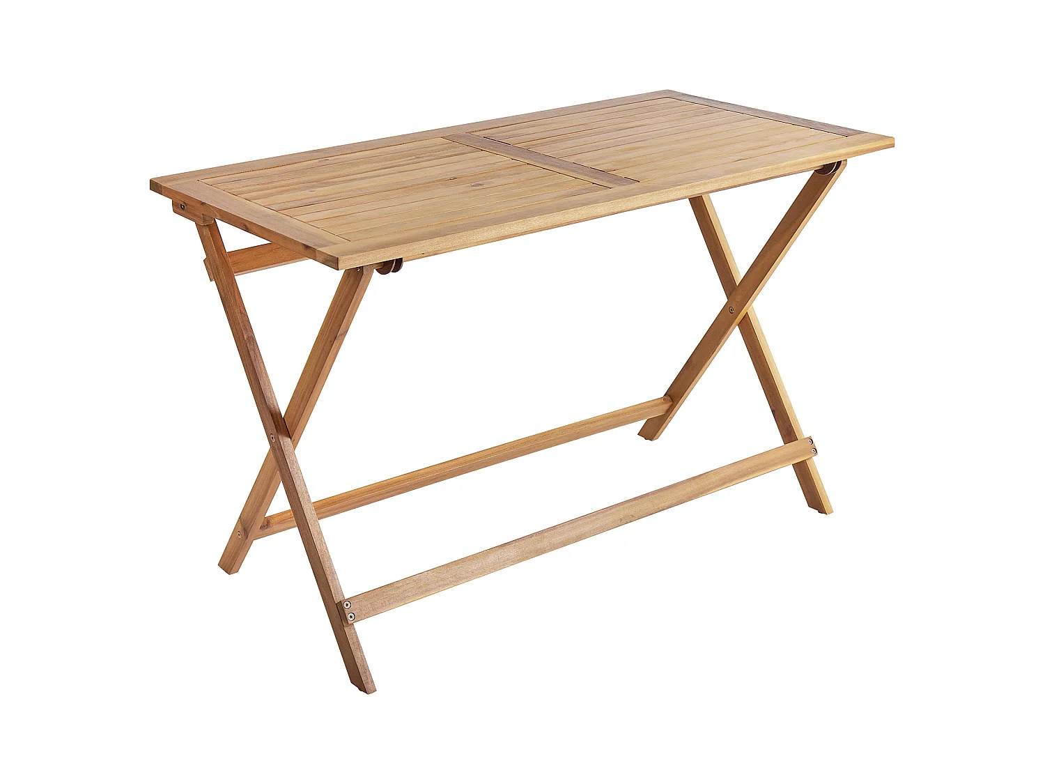 Table de salle à manger de jardin PROSSEDI 120 cm 60 cm Acacia Marron