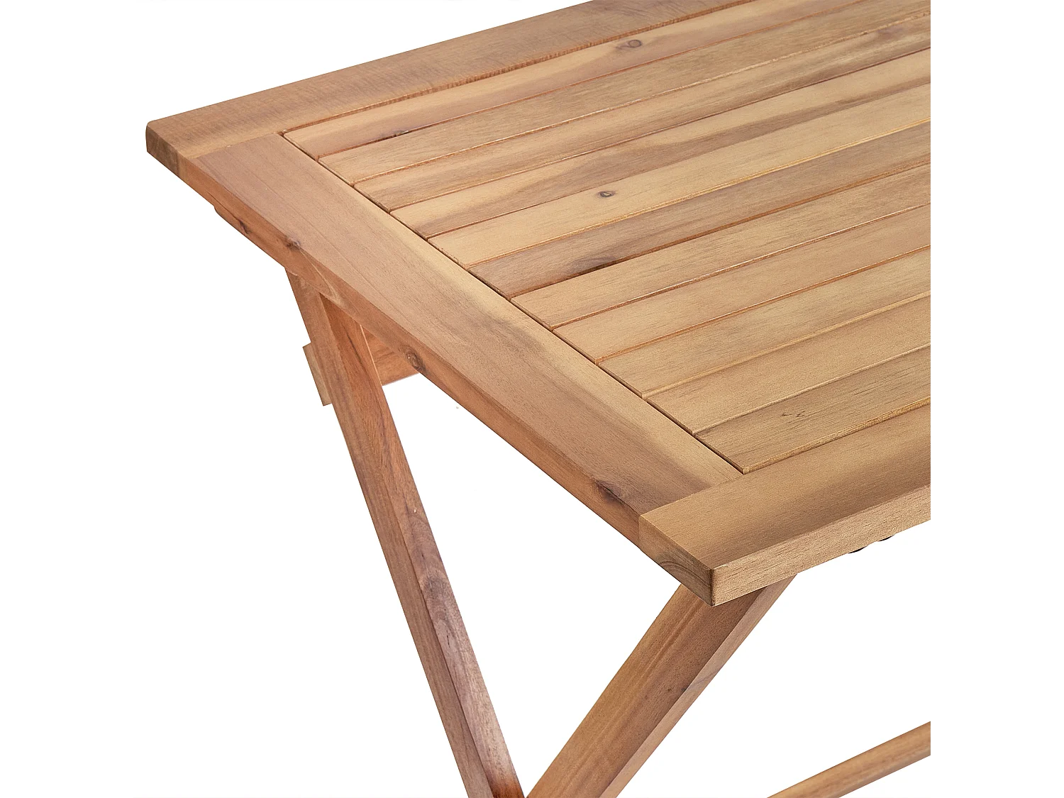 Table de salle à manger de jardin PROSSEDI 120 cm 60 cm Acacia Marron