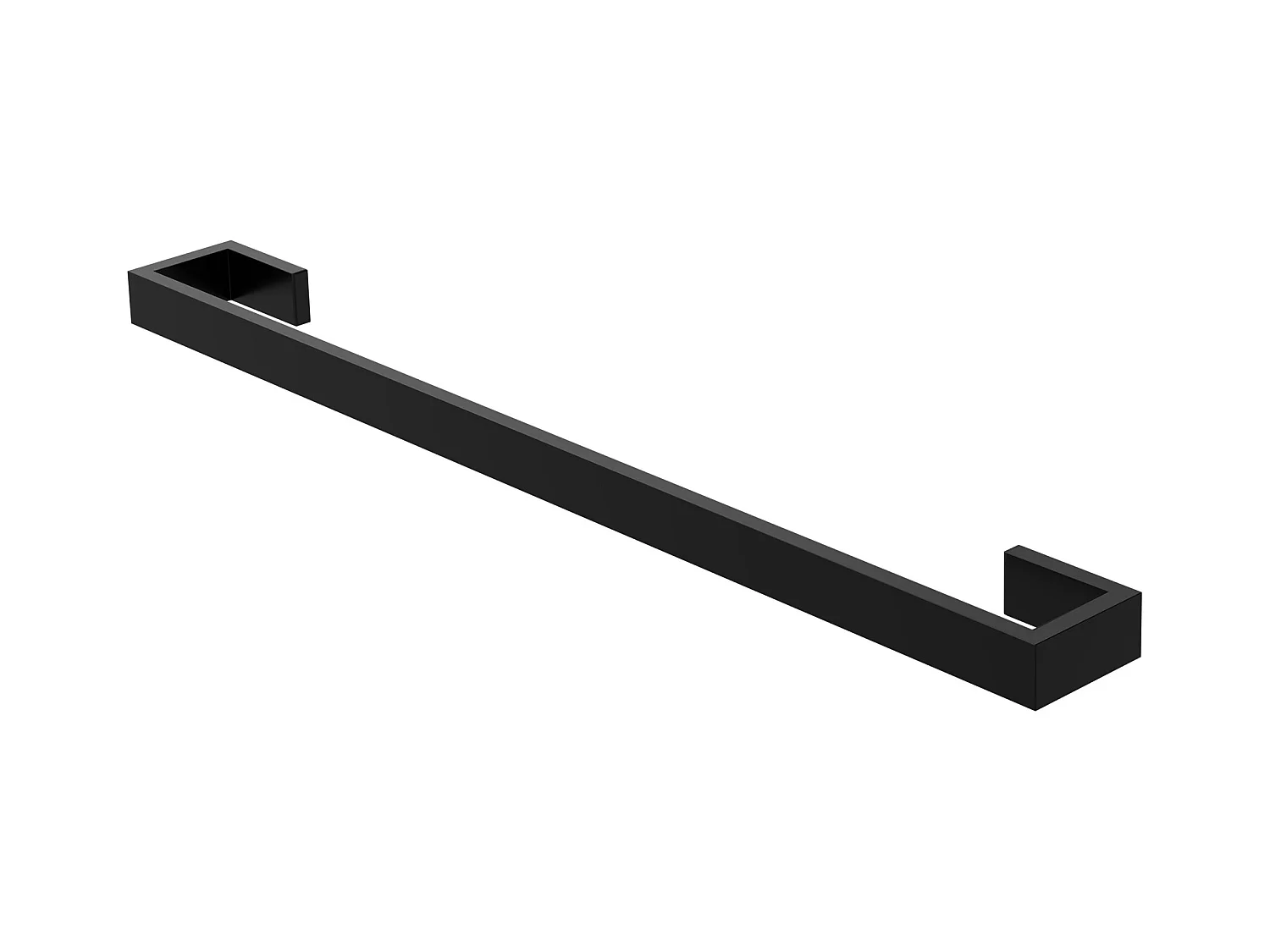 Toallero de pared sin taladrar acero negro soporte estante toallas multiuso 62cm