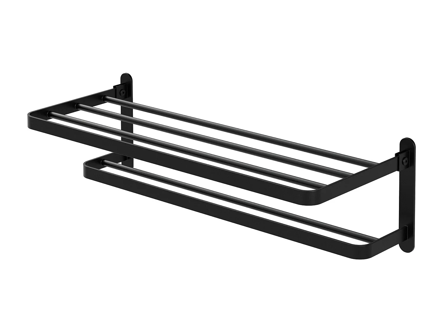 Porte-serviettes salle de bain barre métallique autocollante sans percer 58 cm