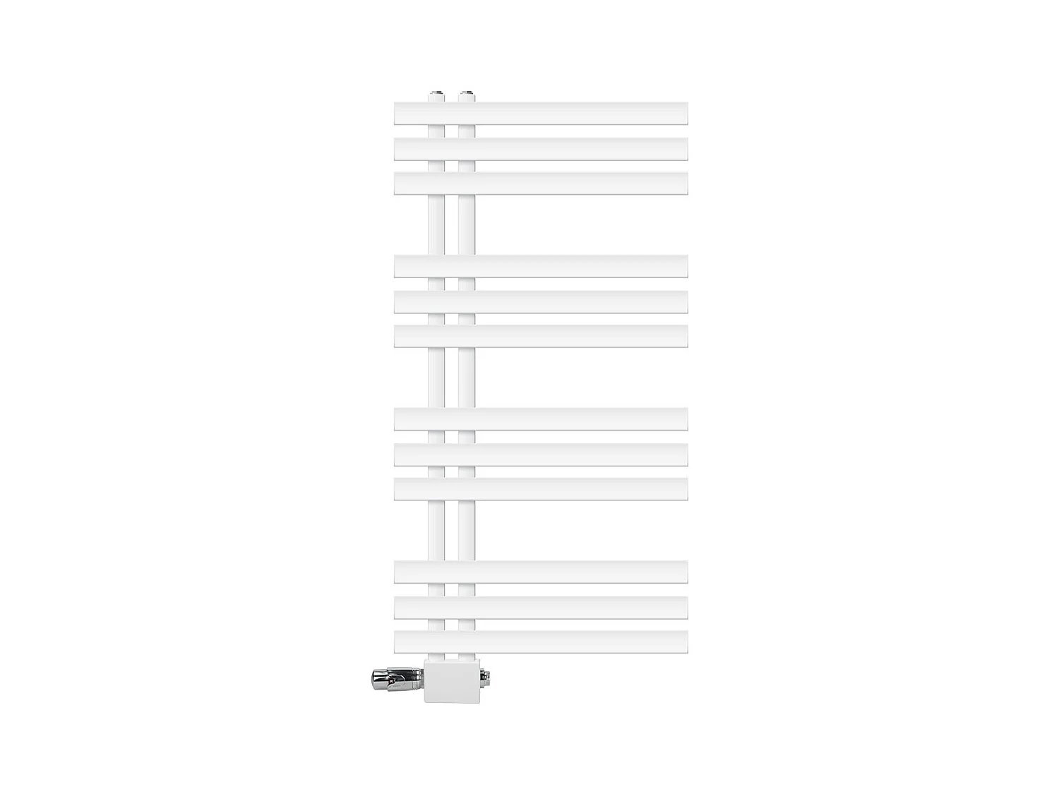 Radiador de Diseño Iron EM 500x1000 mm Blanco Conexión Central Inferior con Embellecedor
