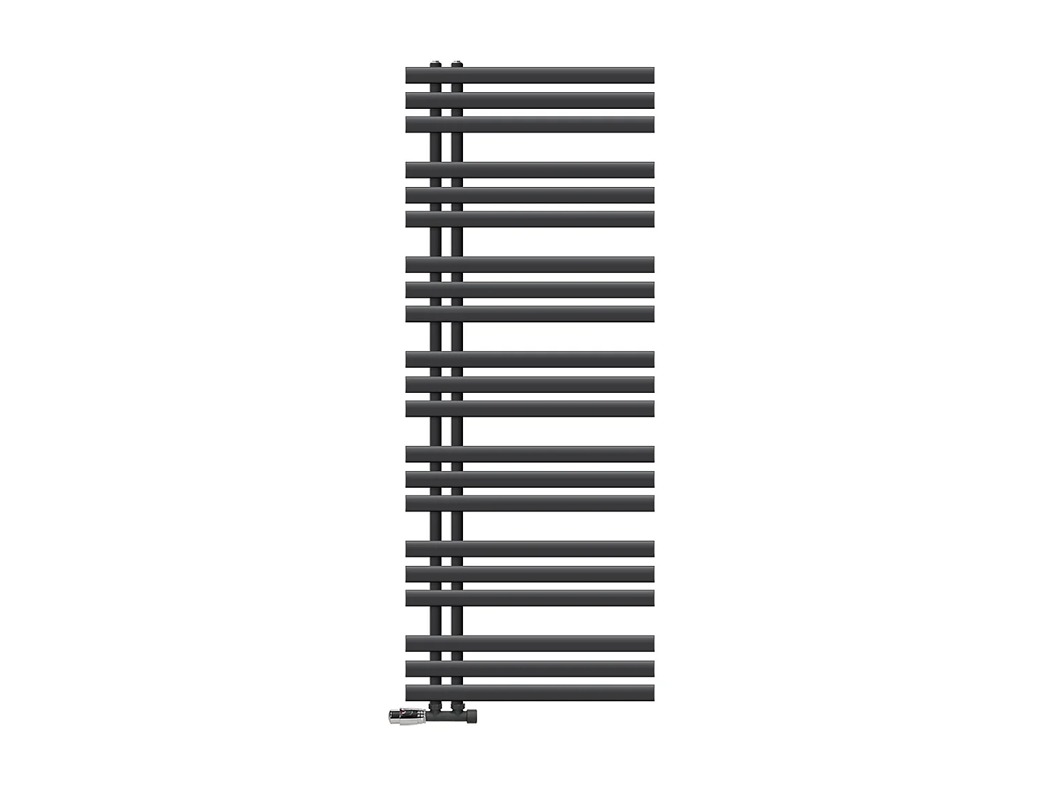Radiateur de Salle de Bain Iron EM 600x1600 mm Anthracite Raccord Central au Bas