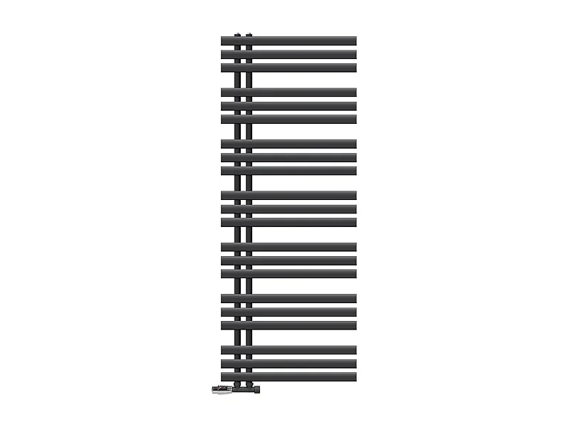 Radiateur de Salle de Bain Iron EM 600x1600 mm Anthracite Raccord Central au Bas