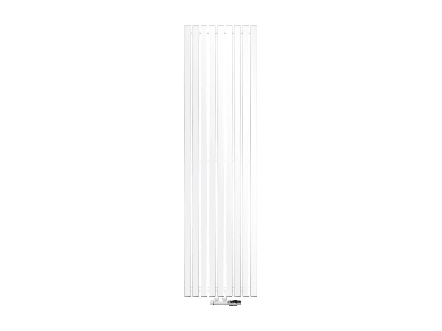 Radiateur panneau Stella raccord central vertical 480 x 1800 mm blanc incl. garniture