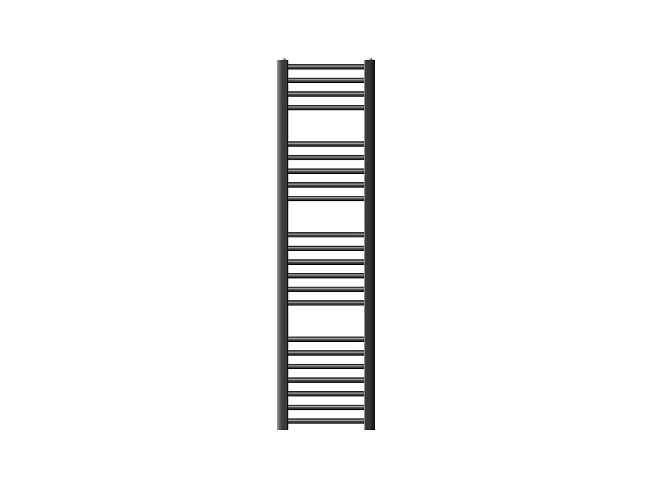 Radiateur Design Sahara, 300 x 1400 mm, Anthracite, Connexion Latéral, Forme Droit