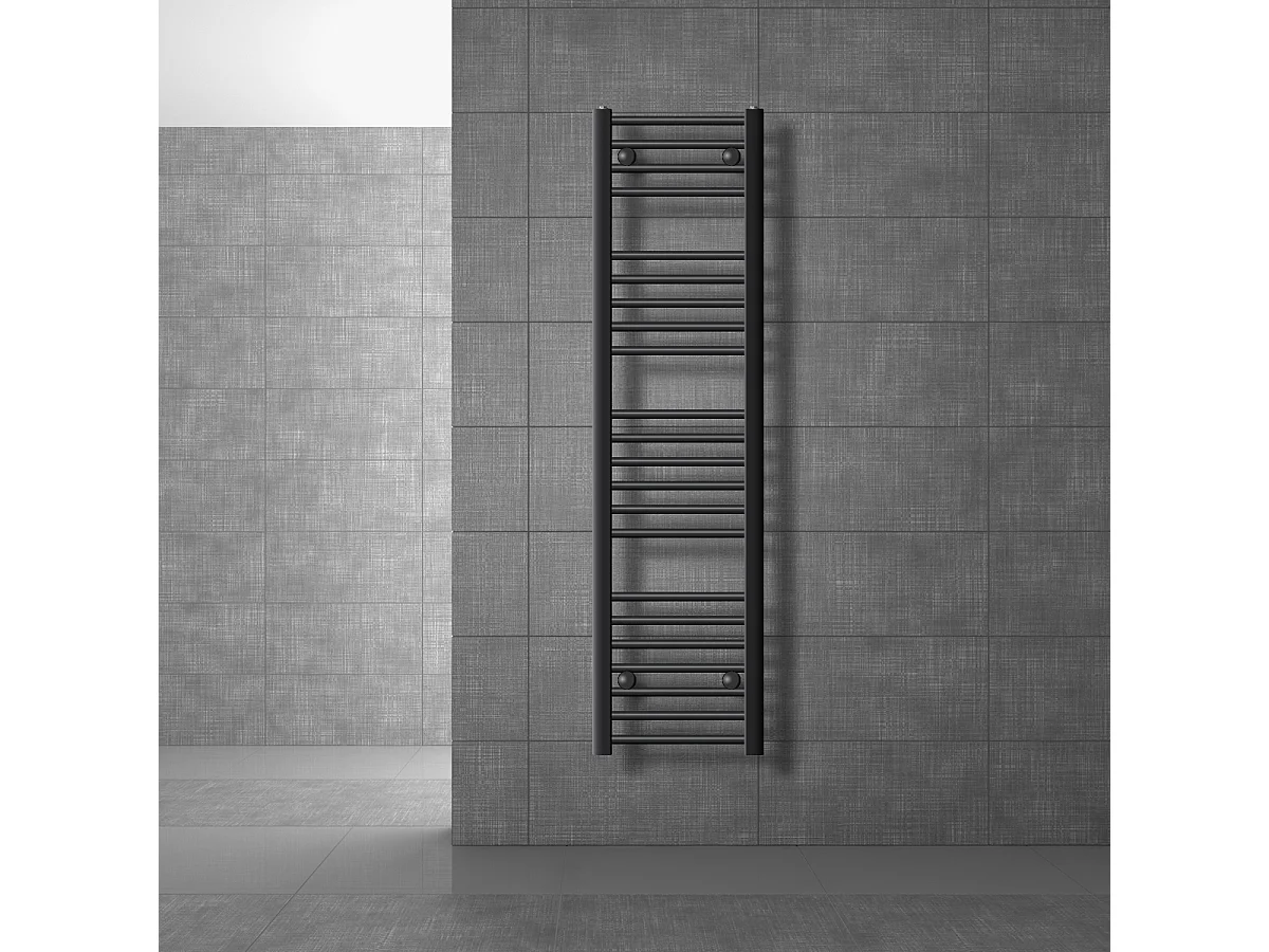 Radiatore di design Sahara, 300 x 1400 mm, antracite, attacco laterale, forma dritta