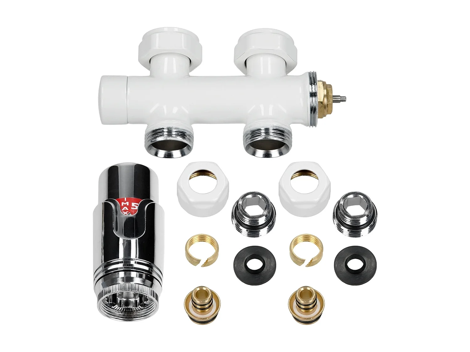 Radiador de diseño no eléctrico Sahara, 400 x 1200 mm, color blanco, conexión central