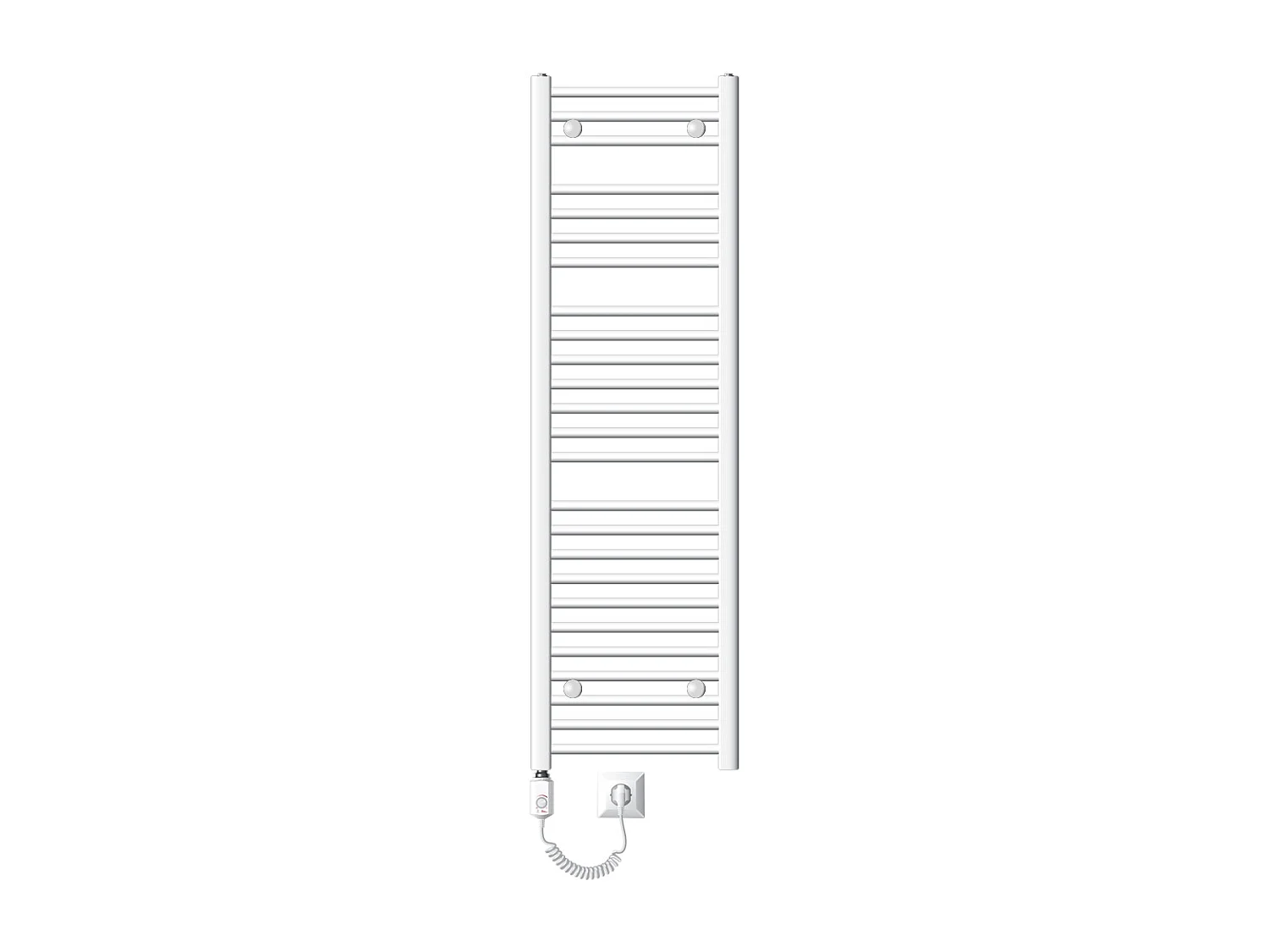 Radiateur de Salle de Bain Electrique, Anthracite, Elément Chauffant 900W Blanc