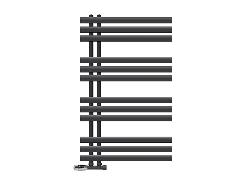 Radiatore da bagno Iron EM 600x1000 mm Antracite Attacco Centrale Inferiore