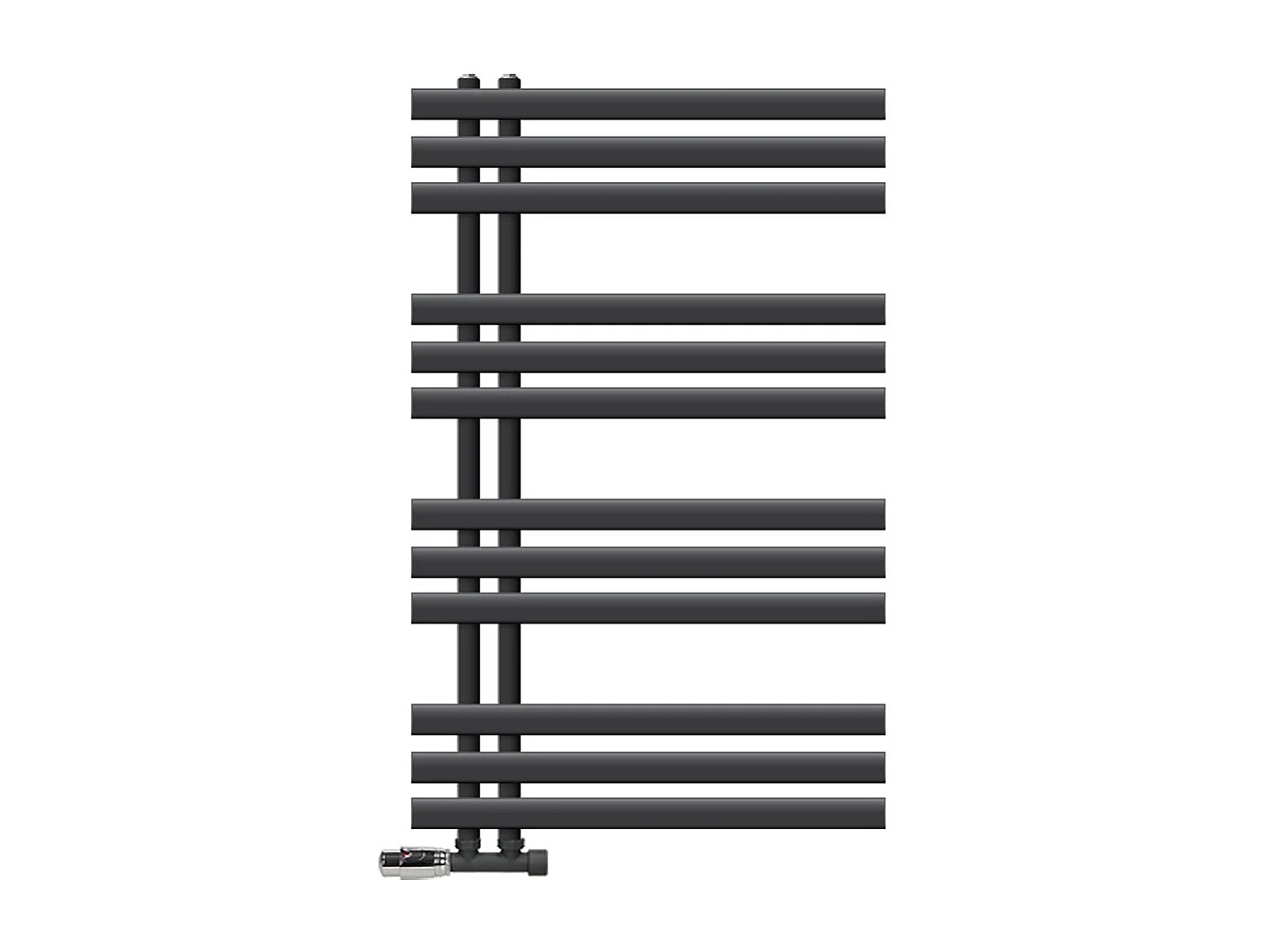 Radiateur de Salle de Bain Iron EM 600x1000 mm Anthracite Raccord Central au Bas