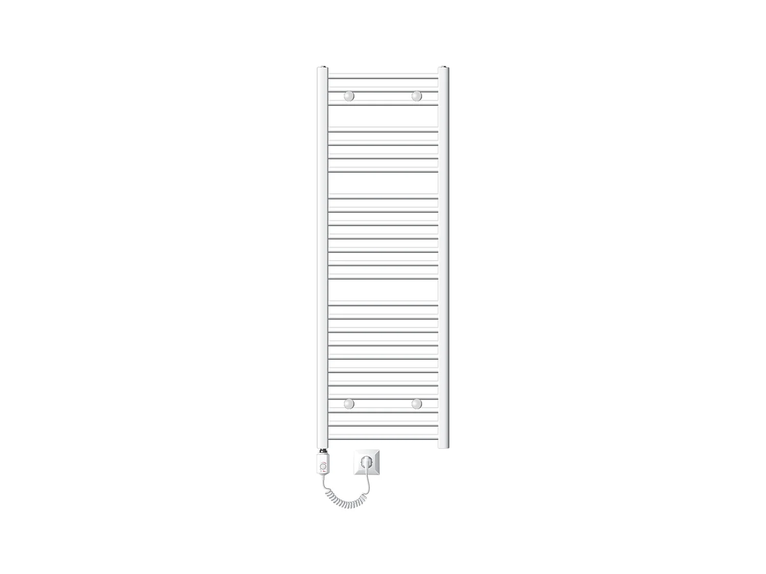 Radiatore elettrico Sahara con elemento riscaldante da 1200 W, 500 x 1500 mm, bianco