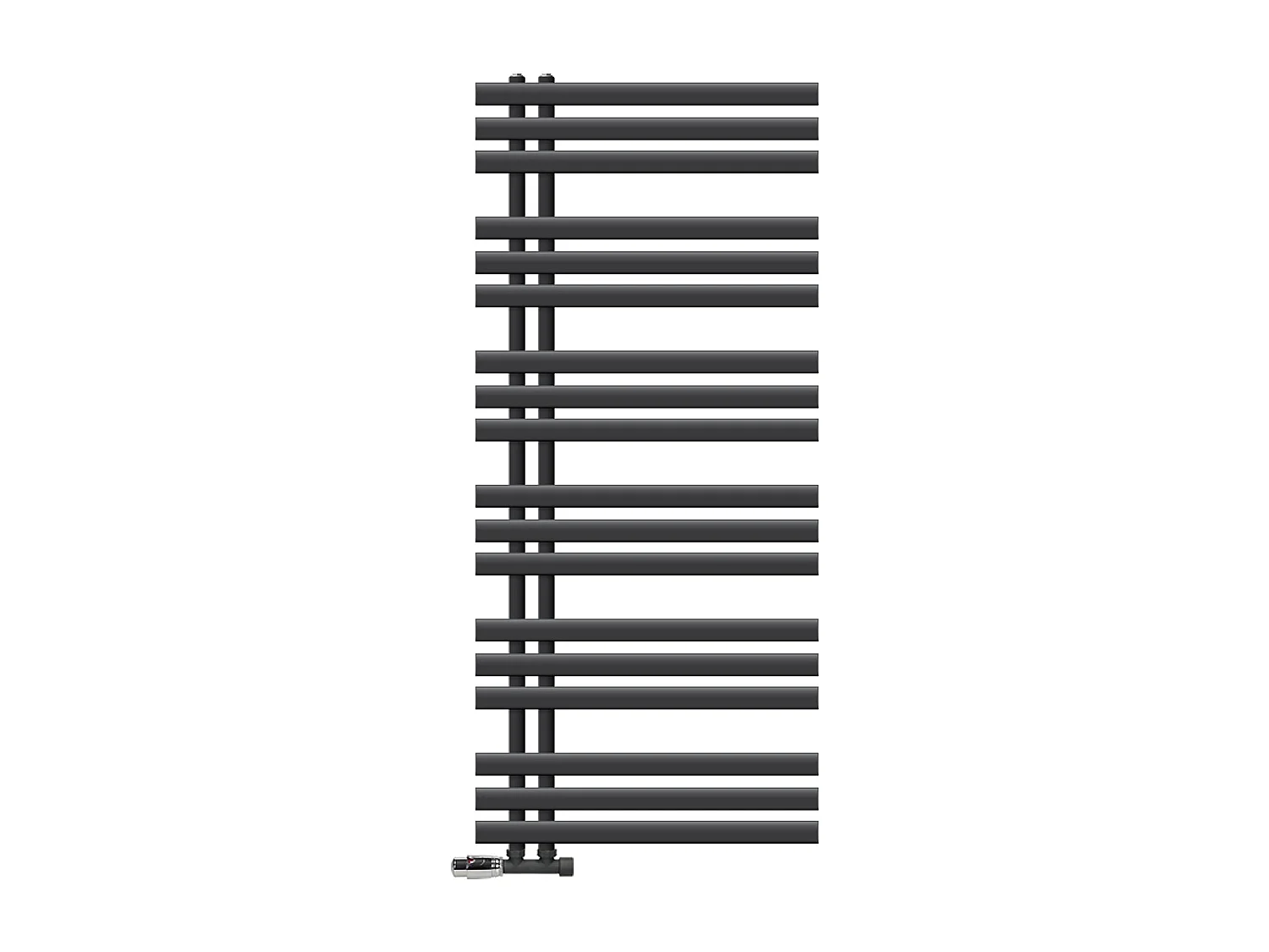 Radiateur de Salle de Bain Iron EM 600x1400 mm Anthracite Raccord Central au Bas