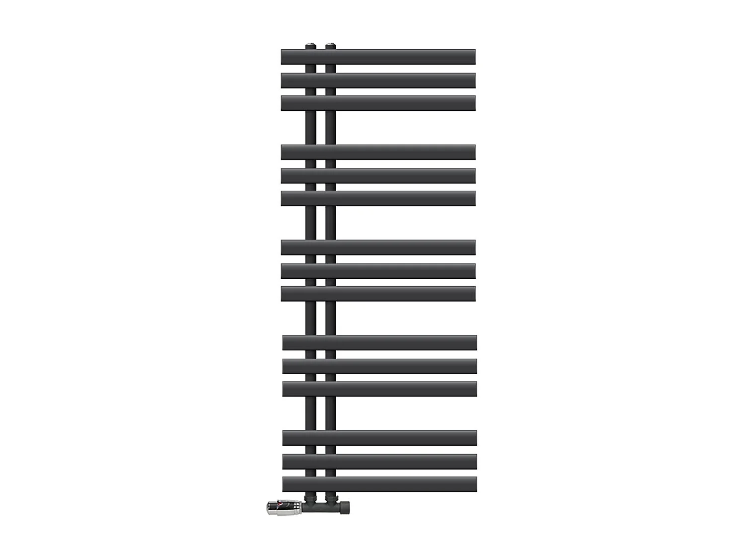 Radiateur de Salle de Bain Iron EM 500x1200 mm Anthracite Raccord Central au Bas