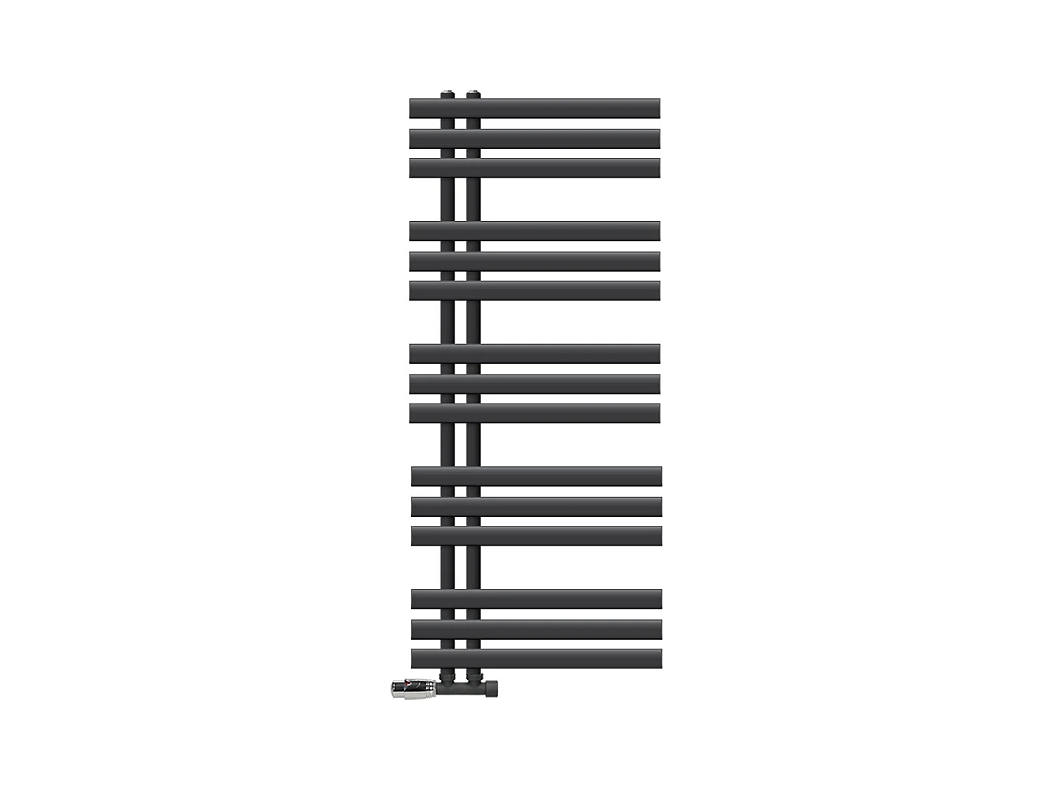 Radiatore da bagno Iron EM 500x1200 mm Antracite Attacco Centrale Inferiore