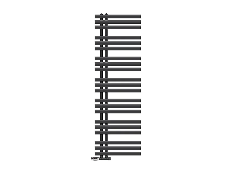 Radiateur de Salle de Bain Iron EM 500x1600 mm Anthracite Raccord Central au Bas